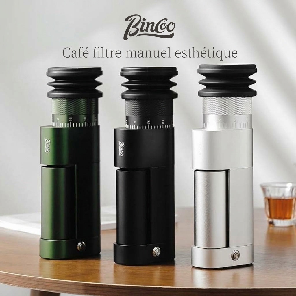 Moulin à café électrique Bincoo | Meules CNC de précision
