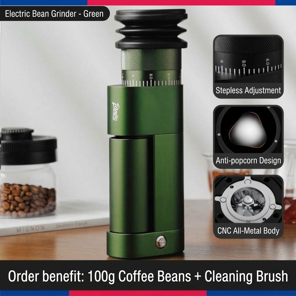 Bincoo Electric Coffee Grinder | Precision CNC Burrs