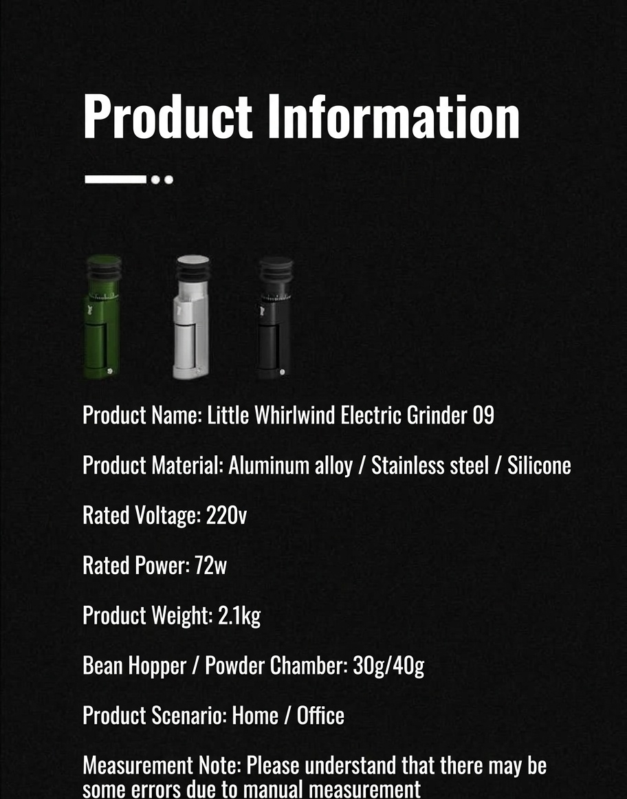 Bincoo Electric Coffee Grinder | Precision CNC Burrs