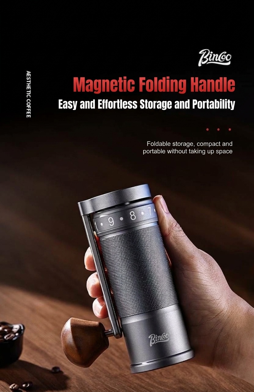 Bincoo SM01 Manual Coffee Grinder - Adjustable Burr