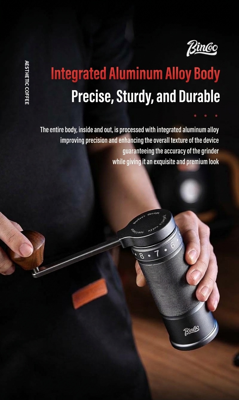 Bincoo SM01 Manual Coffee Grinder - Adjustable Burr