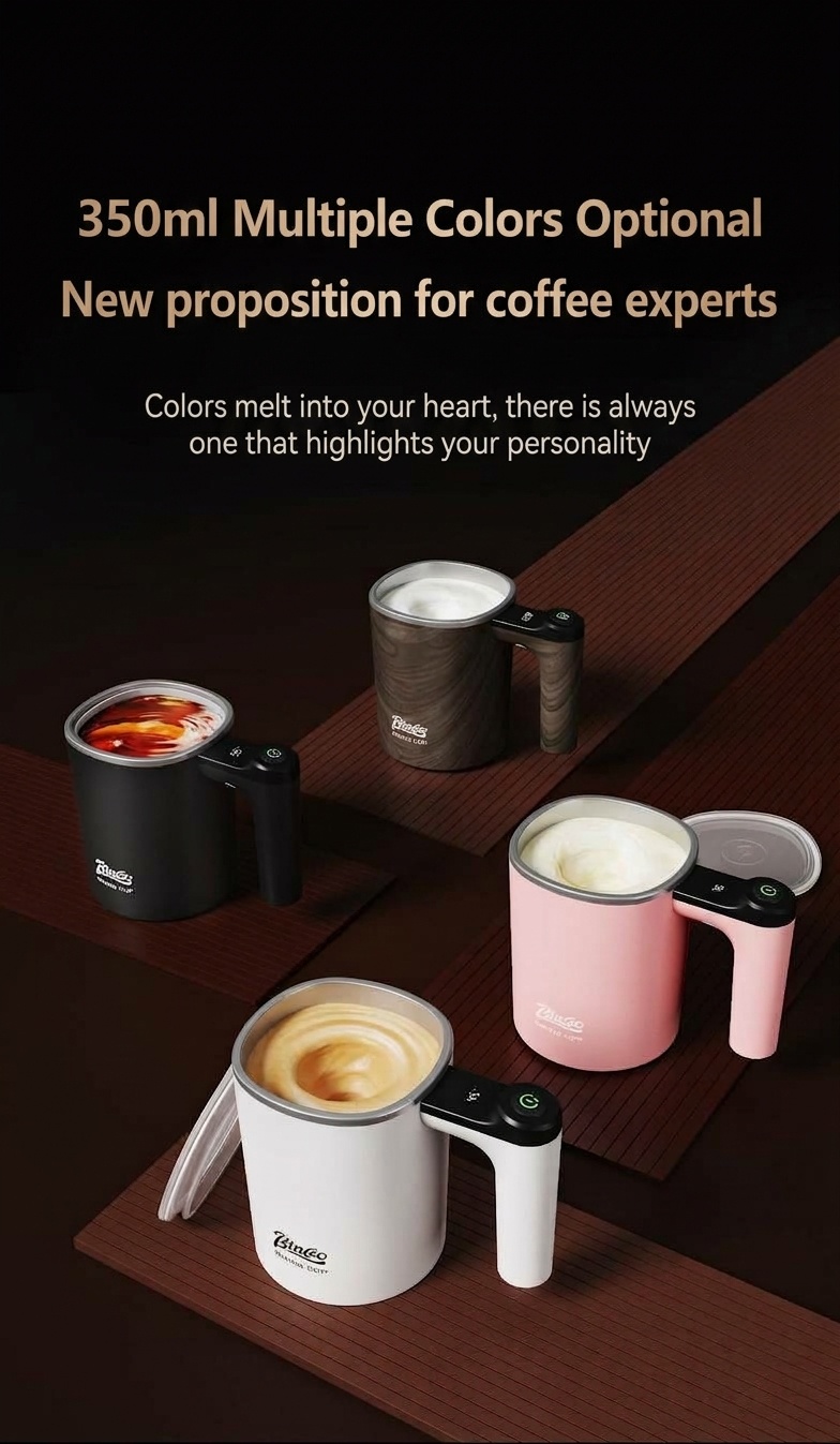 Bincoo Smart Self-Stirring Mug - Automatic Coffee Mixer & Frother