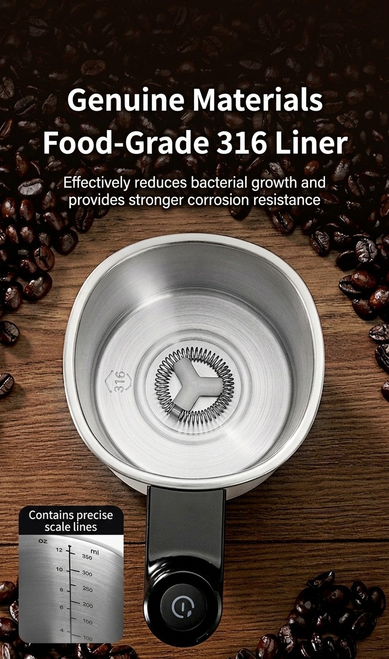 Bincoo Smart Self-Stirring Mug - Automatic Coffee Mixer & Frother