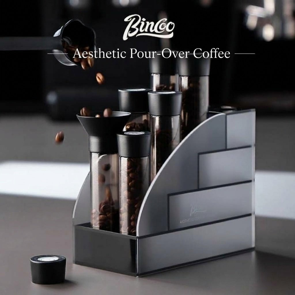 Binco Premium Single Dose Coffee Bean Storage Set - Airtight