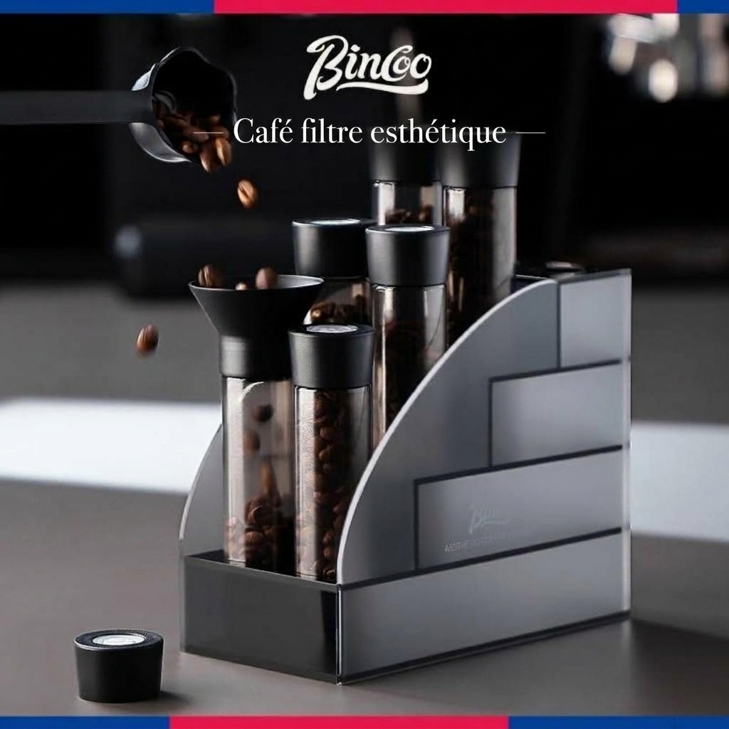 Coffret de conservation hermétique pour grains de café Binco Premium à dose unique
