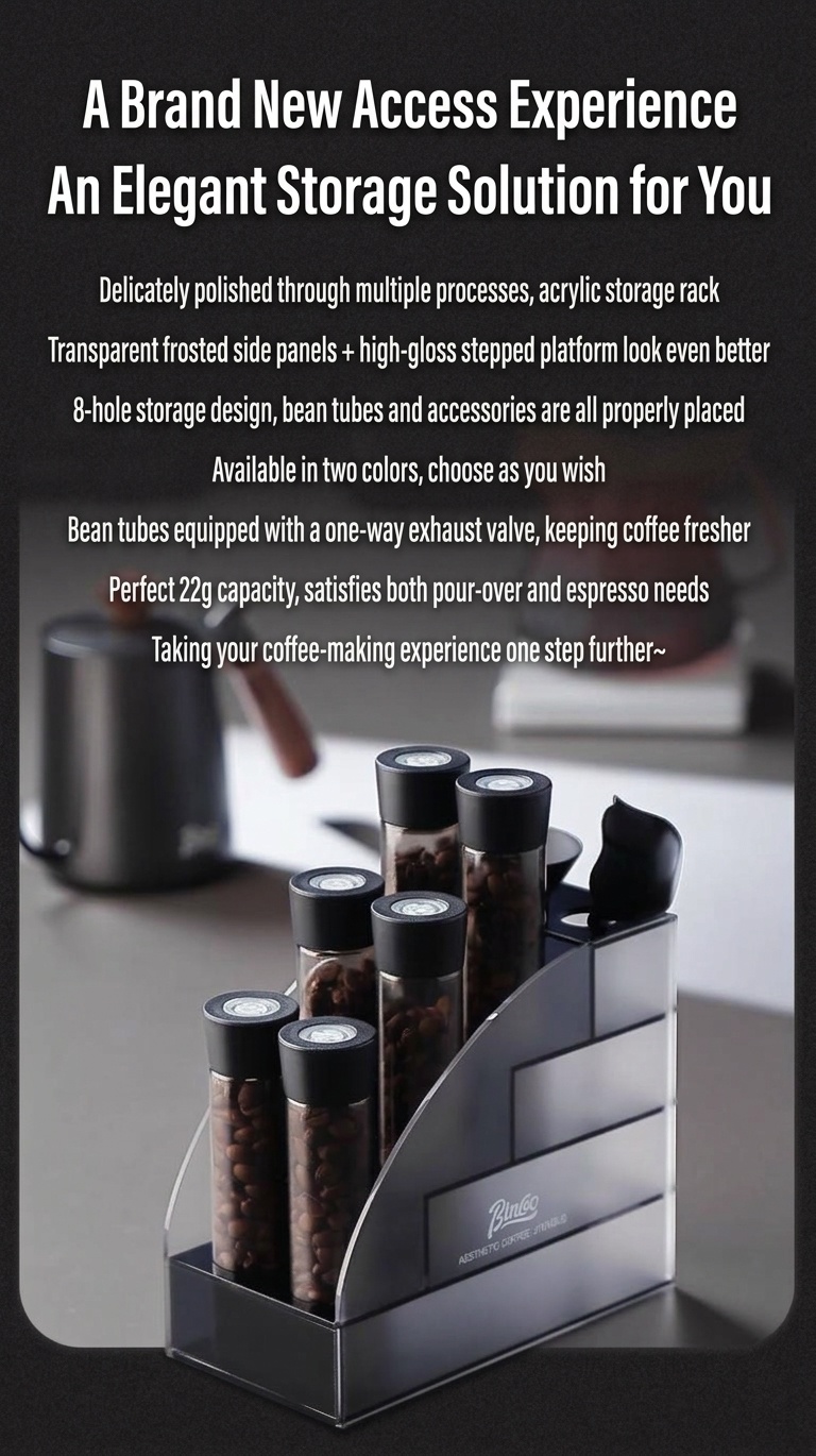 Binco Premium Single Dose Coffee Bean Storage Set - Airtight