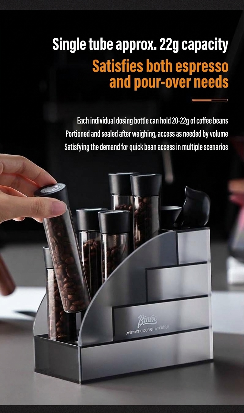 Binco Premium Single Dose Coffee Bean Storage Set - Airtight