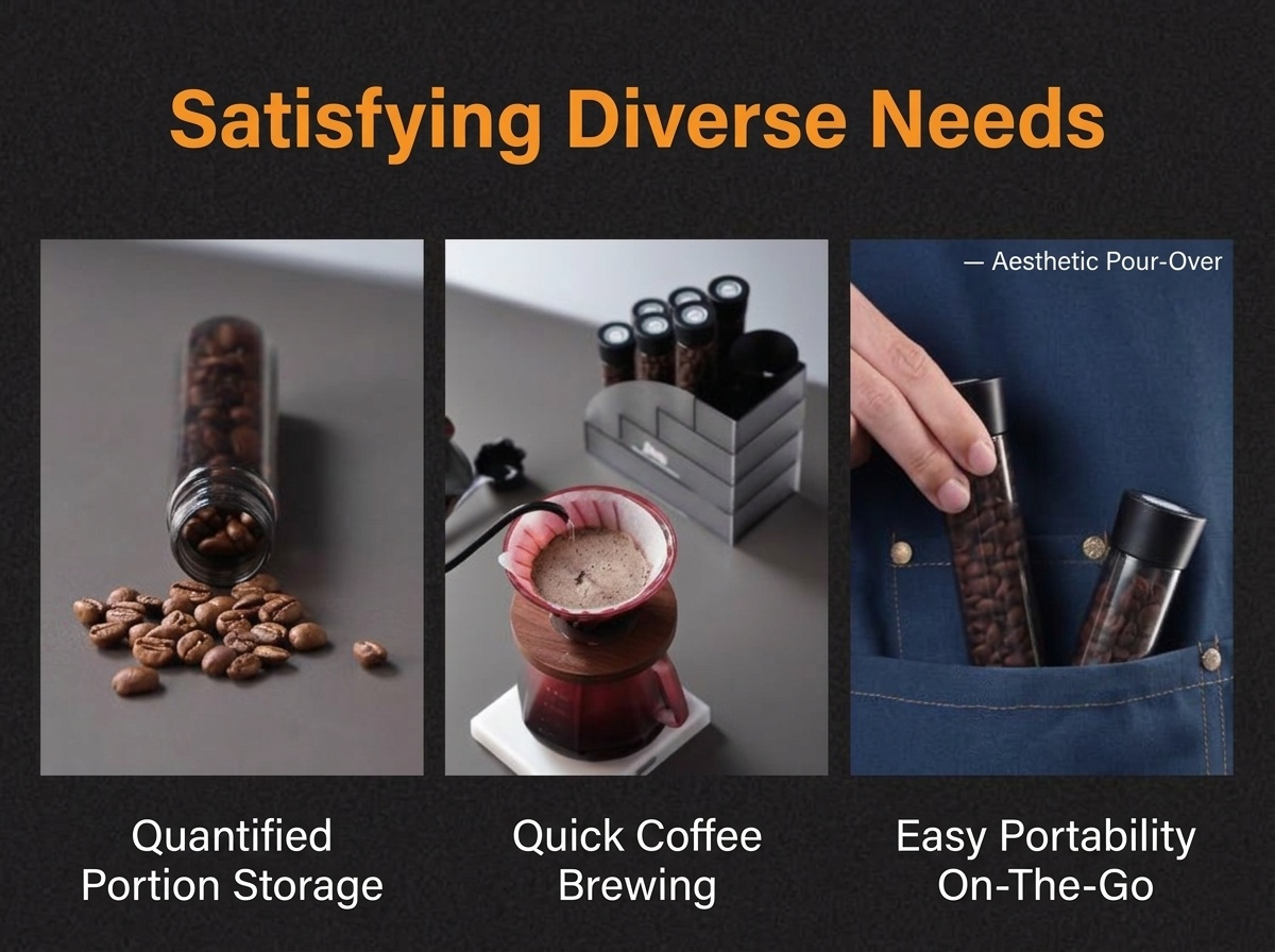 Binco Premium Single Dose Coffee Bean Storage Set - Airtight