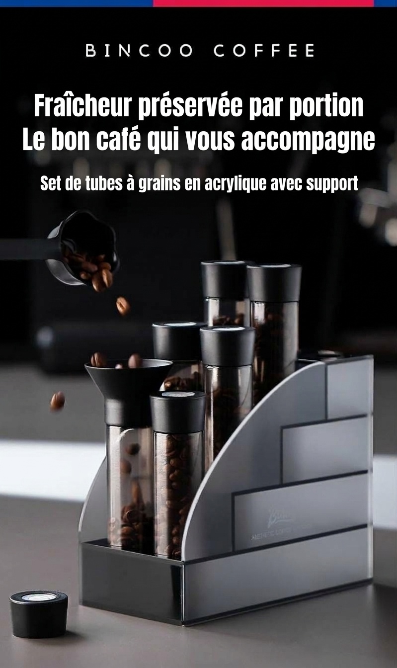 Coffret de conservation hermétique pour grains de café Binco Premium à dose unique