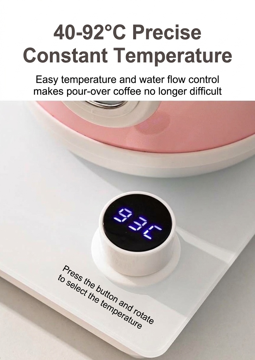 BinCo Smart Electric Gooseneck Kettle with Temp Control