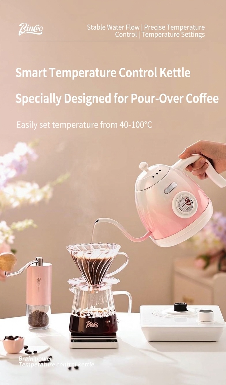 BinCo Smart Electric Gooseneck Kettle with Temp Control