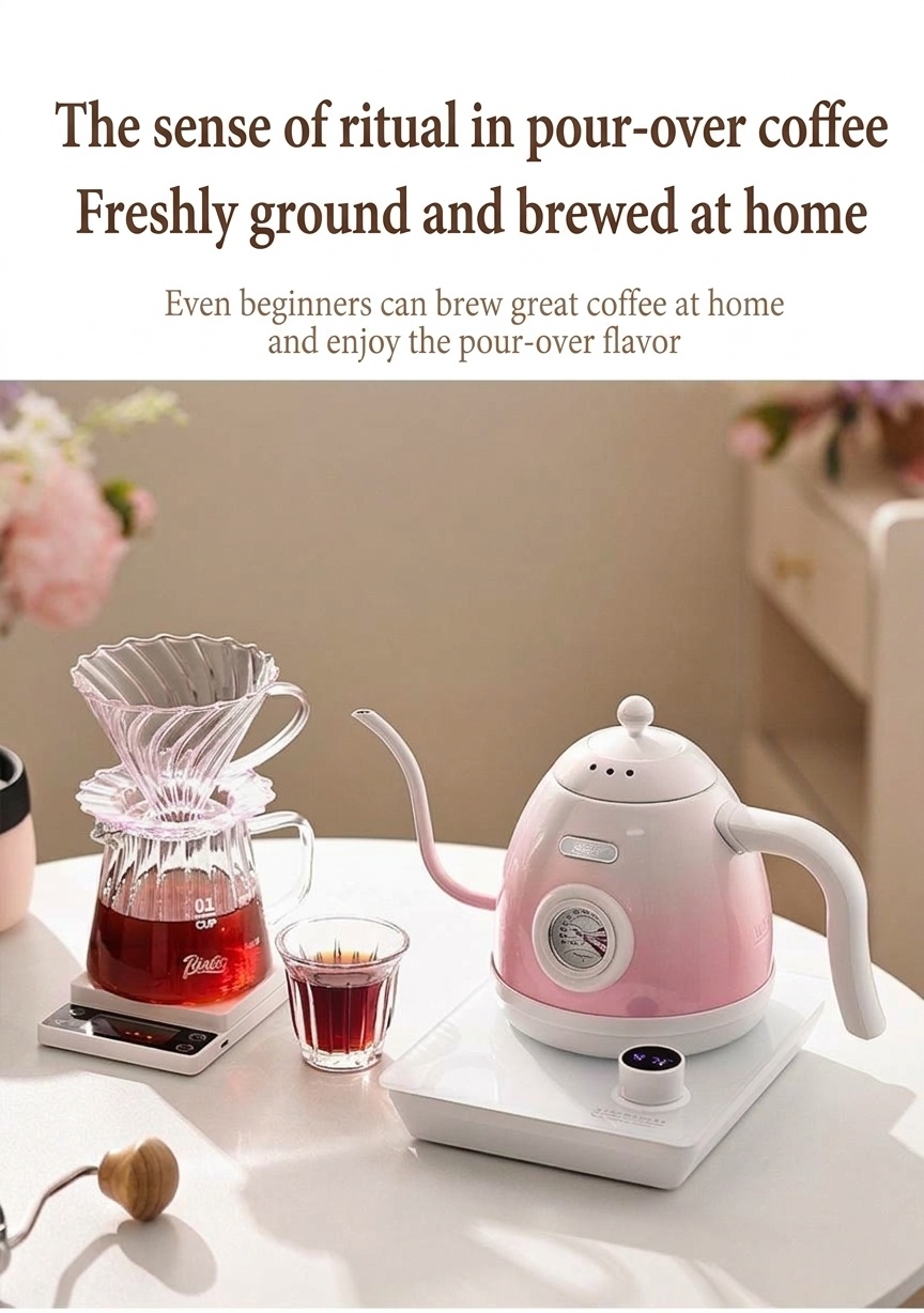 BinCo Smart Electric Gooseneck Kettle with Temp Control