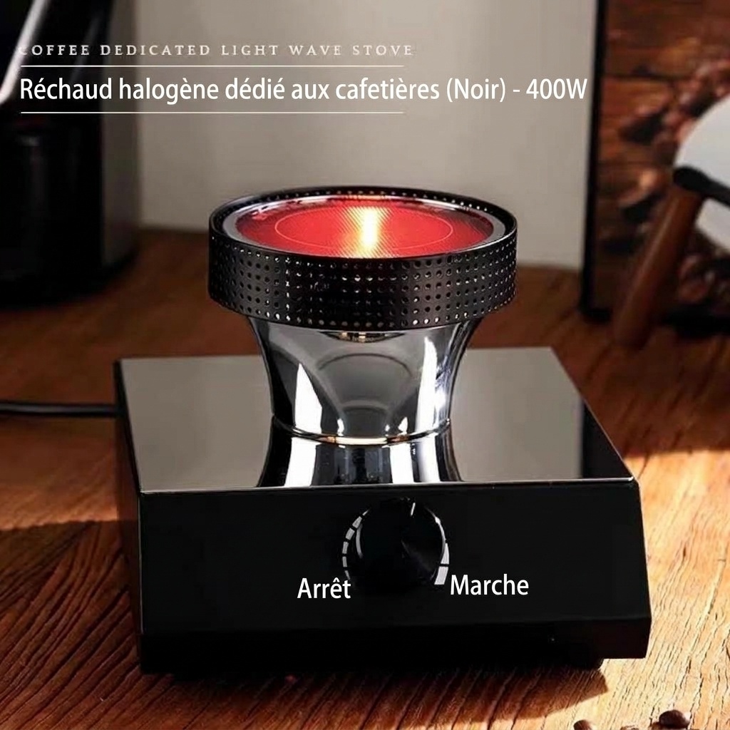 Cafetière à siphon Bincoo Premium avec réchaud Light Wave