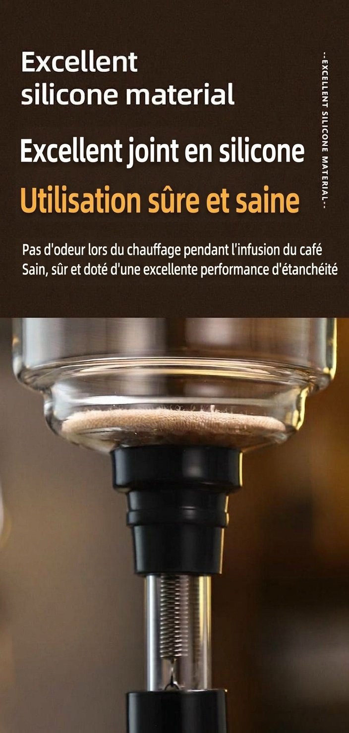 Cafetière à siphon Bincoo Premium avec réchaud Light Wave