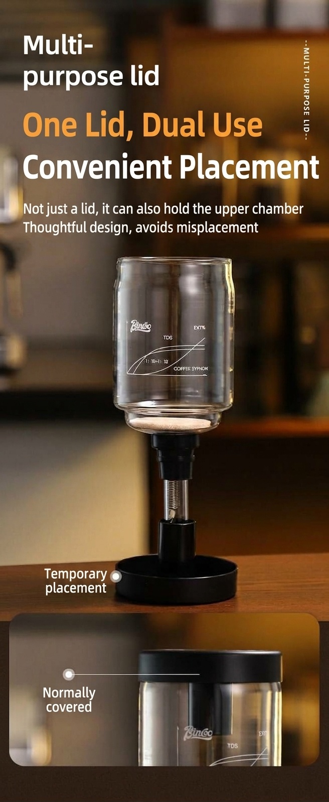 Bincoo Premium Siphon Coffee Maker with Light Wave Stove