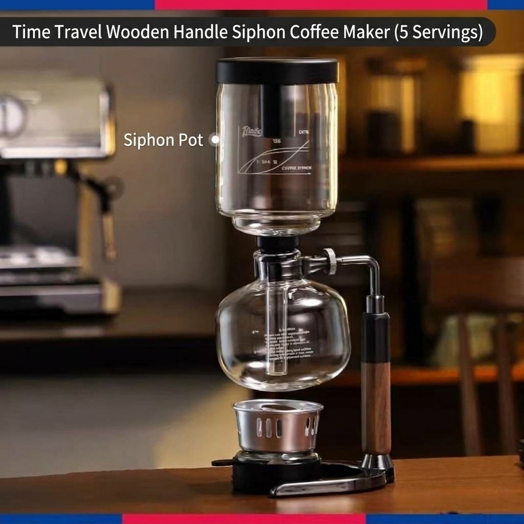 Bincoo Premium Siphon Coffee Maker with Light Wave Stove