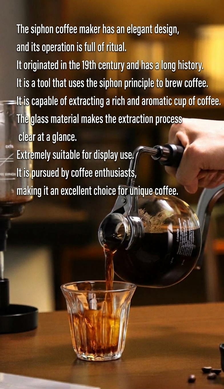 Bincoo Premium Siphon Coffee Maker with Light Wave Stove