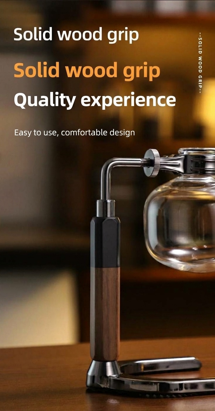 Bincoo Premium Siphon Coffee Maker with Light Wave Stove