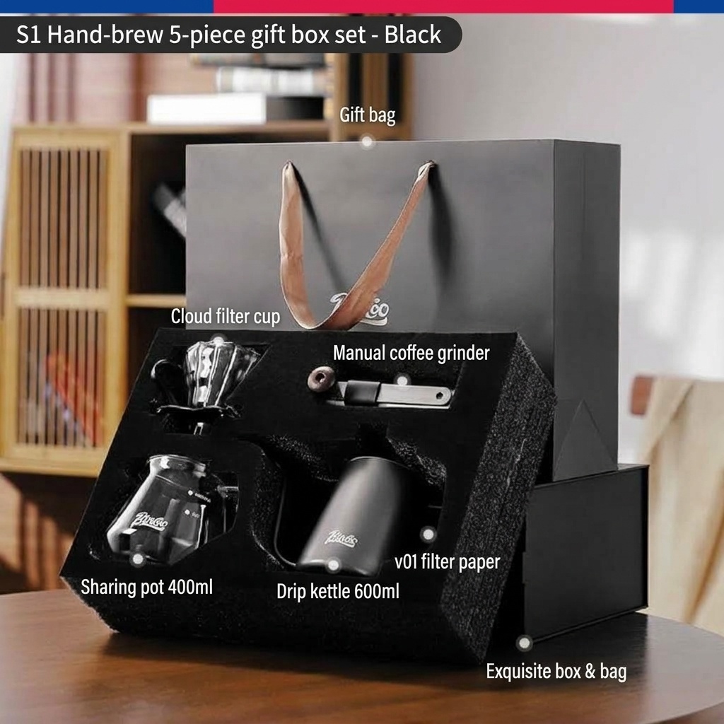 Premium Hand Brewed Coffee Kit - Gooseneck Kettle & Grinder