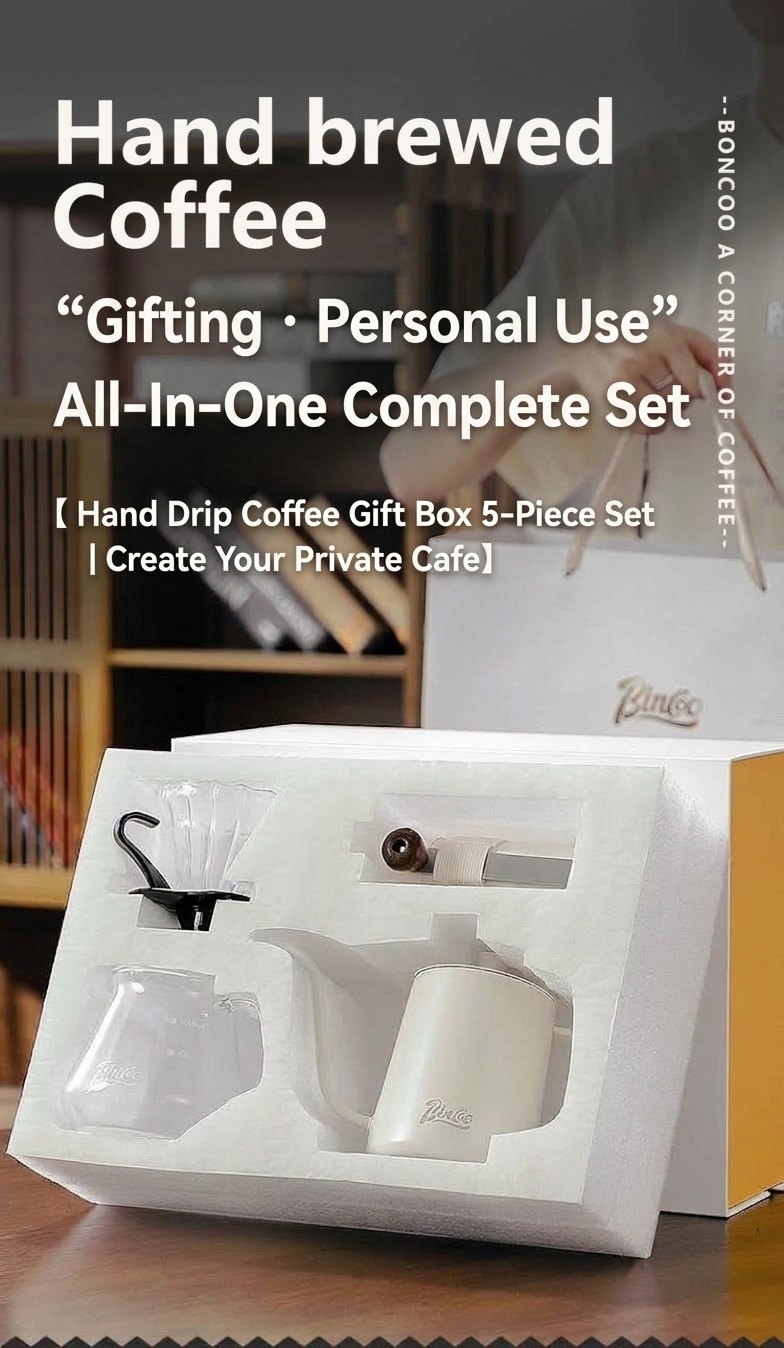 Premium Hand Brewed Coffee Kit - Gooseneck Kettle & Grinder