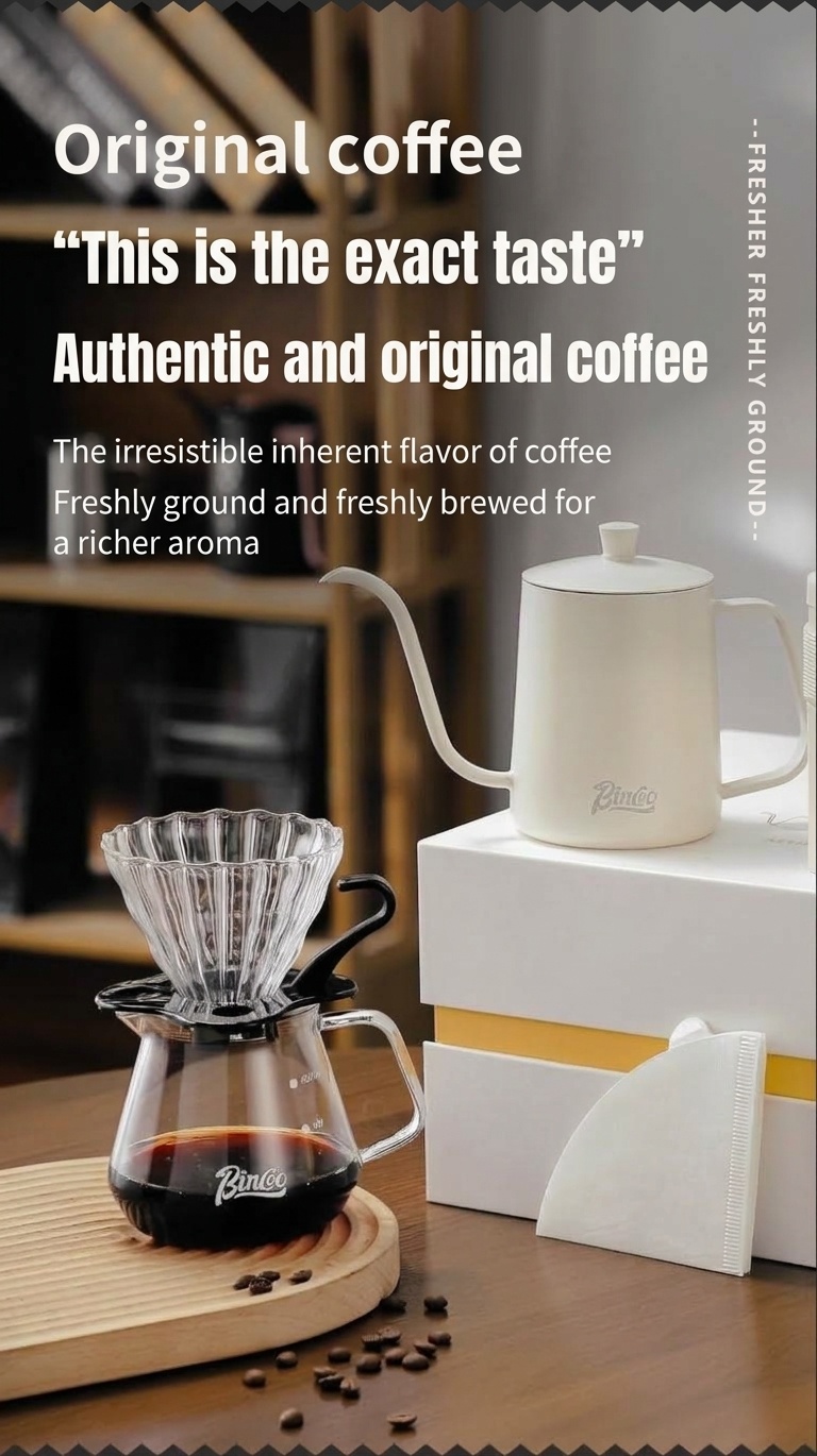 Premium Hand Brewed Coffee Kit - Gooseneck Kettle & Grinder