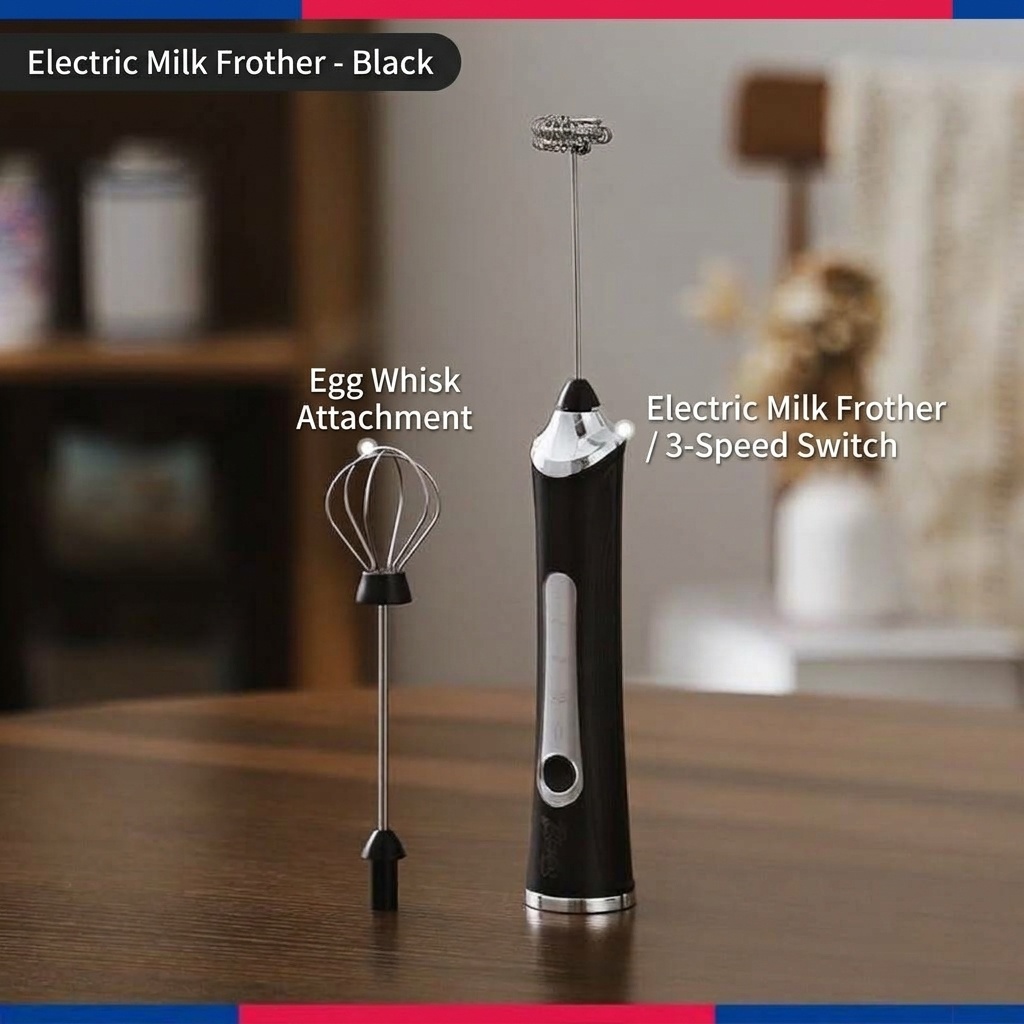 BinCoo Handheld Electric Milk Frother & Whisk - USB-C Rechargeable