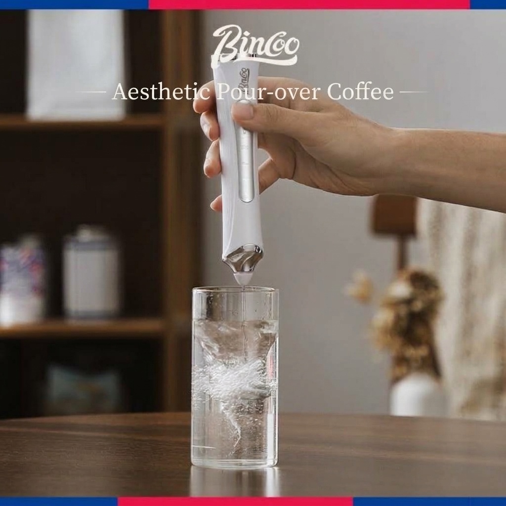 BinCoo Handheld Electric Milk Frother & Whisk - USB-C Rechargeable