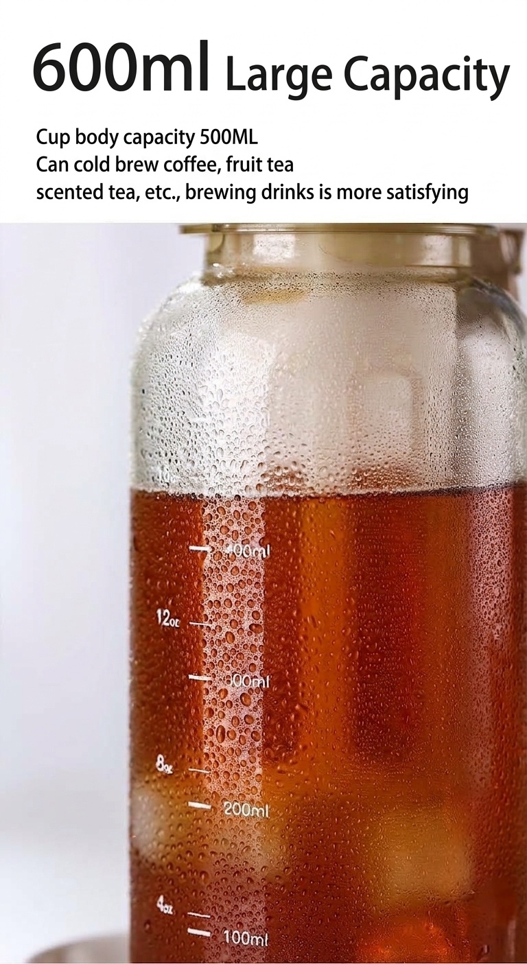Bincoo Portable Cold Brew Coffee Maker Bottle with Filter and handle