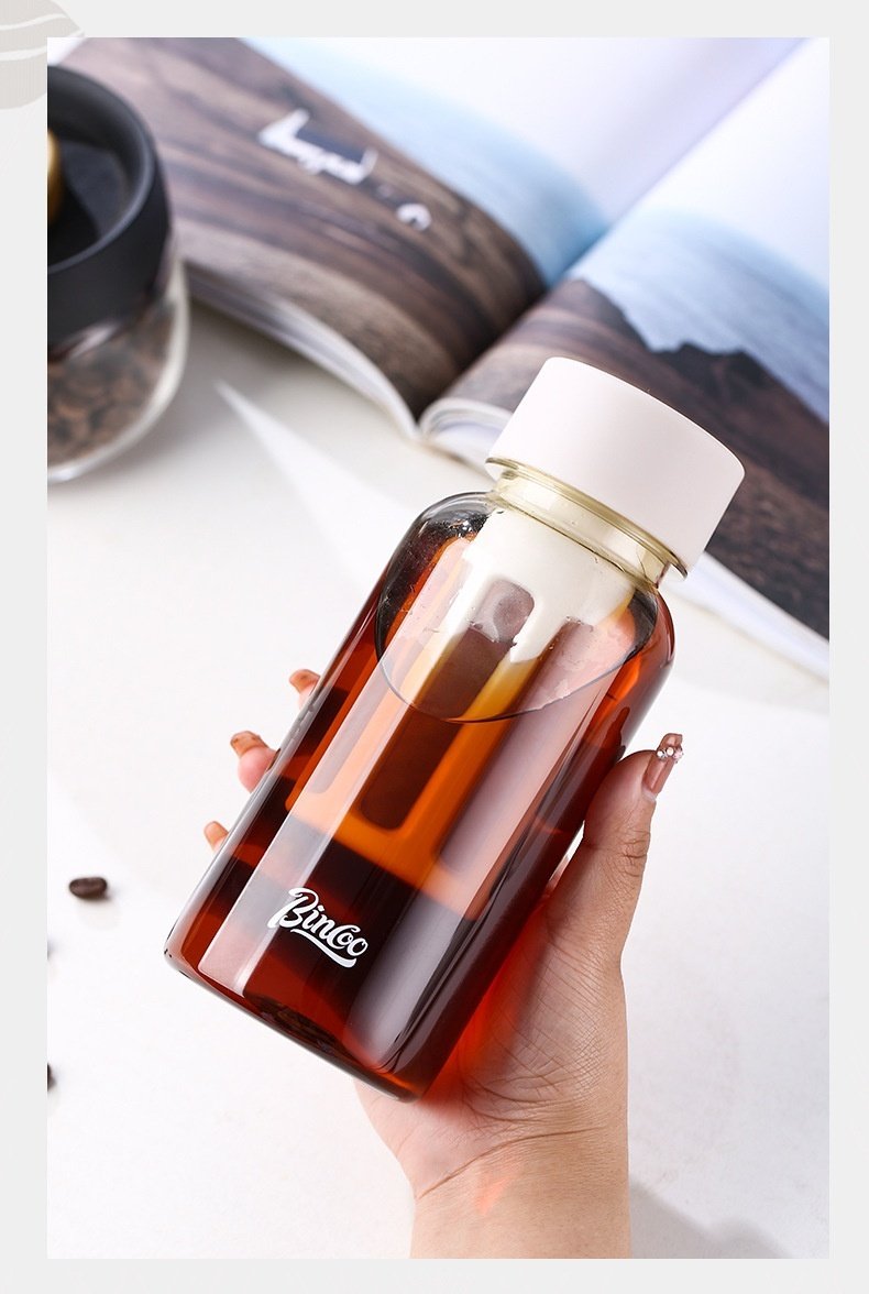 Bincoo Portable Cold Brew Coffee Maker Bottle with Filter and handle