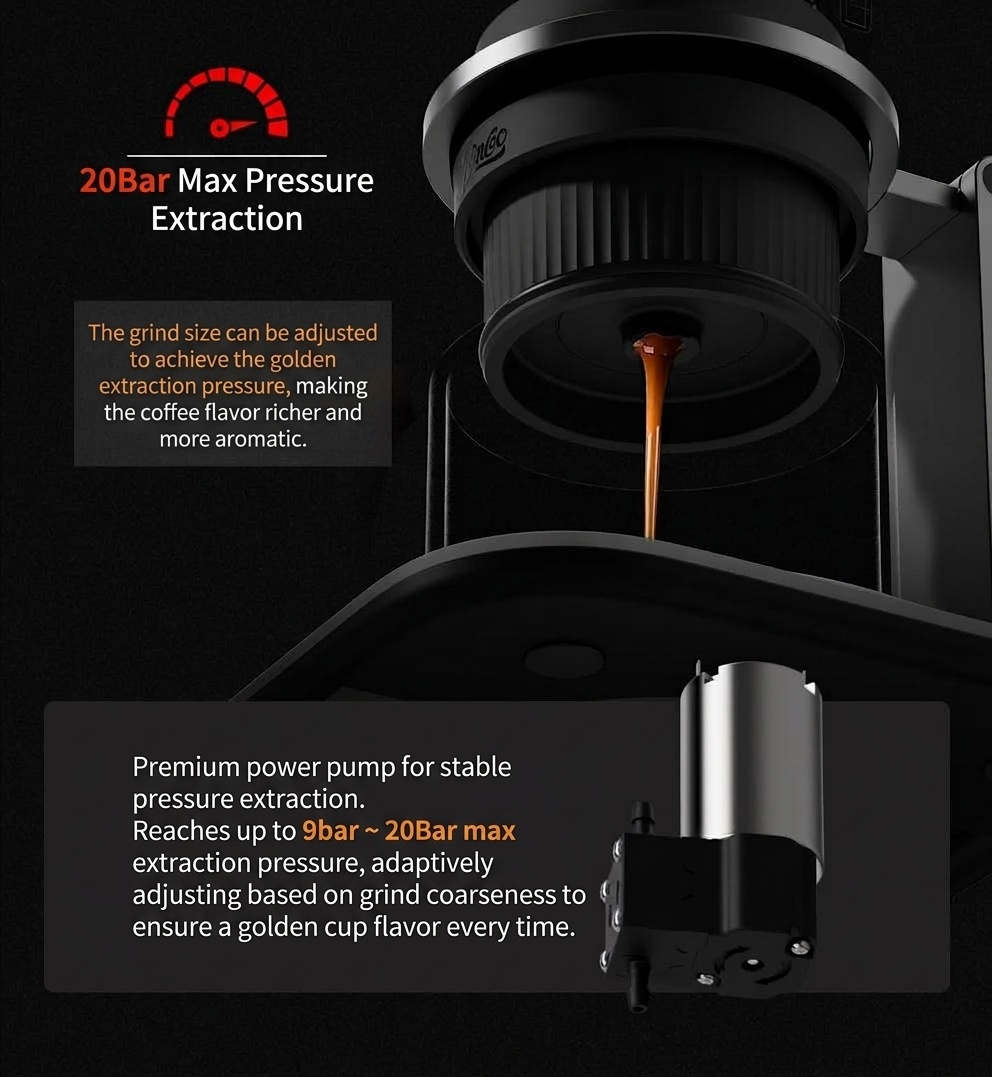 Bincoo H2 Pro Portable Espresso Maker - White, Black, Green