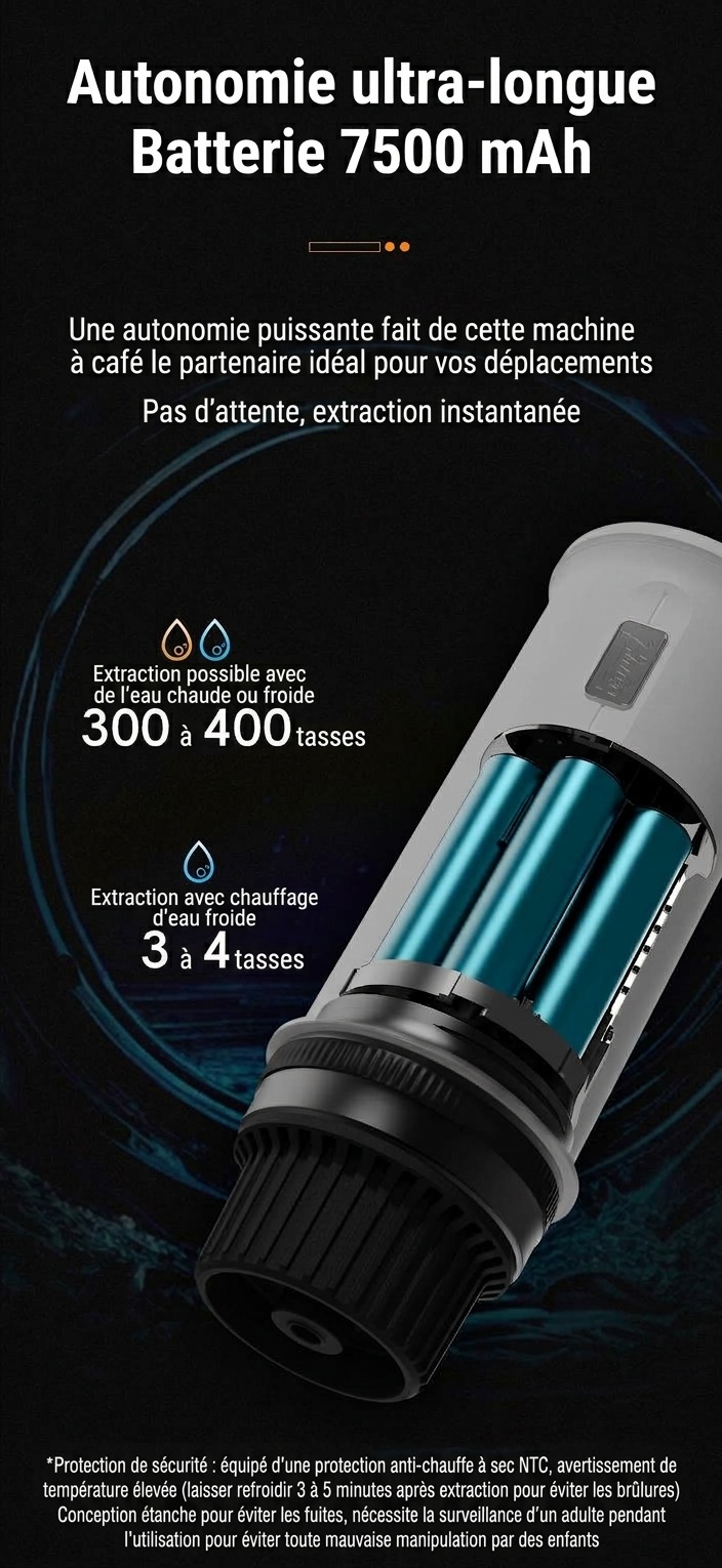 Machine à expresso portable Bincoo H2 Pro - Blanc, Noir, Vert