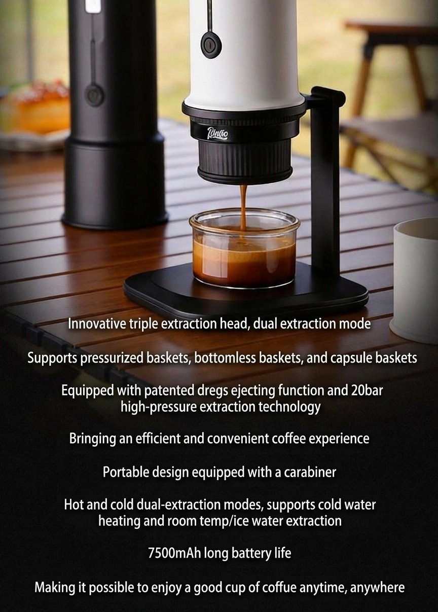 Bincoo H2 Pro Portable Espresso Maker - White, Black, Green