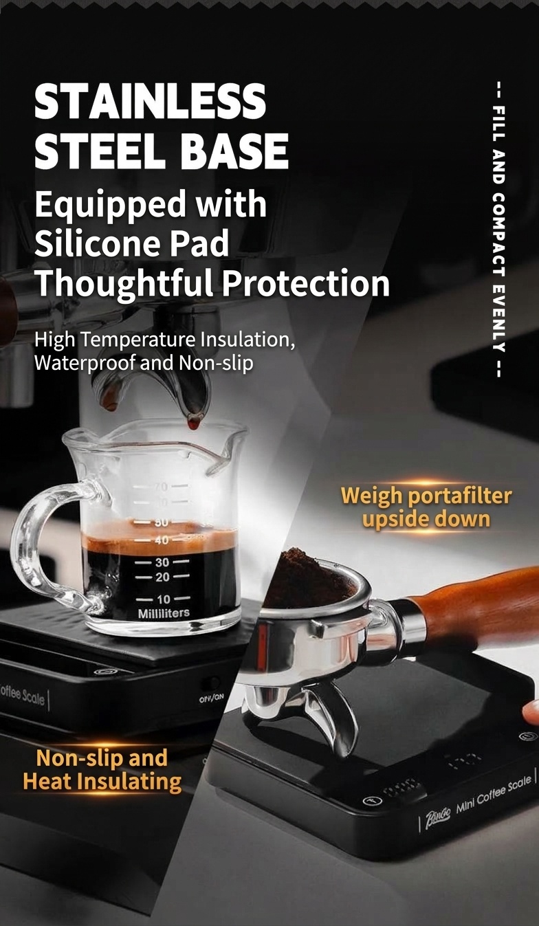 Bincoo Precision Mini Coffee Scale with Timer & Flow Rate