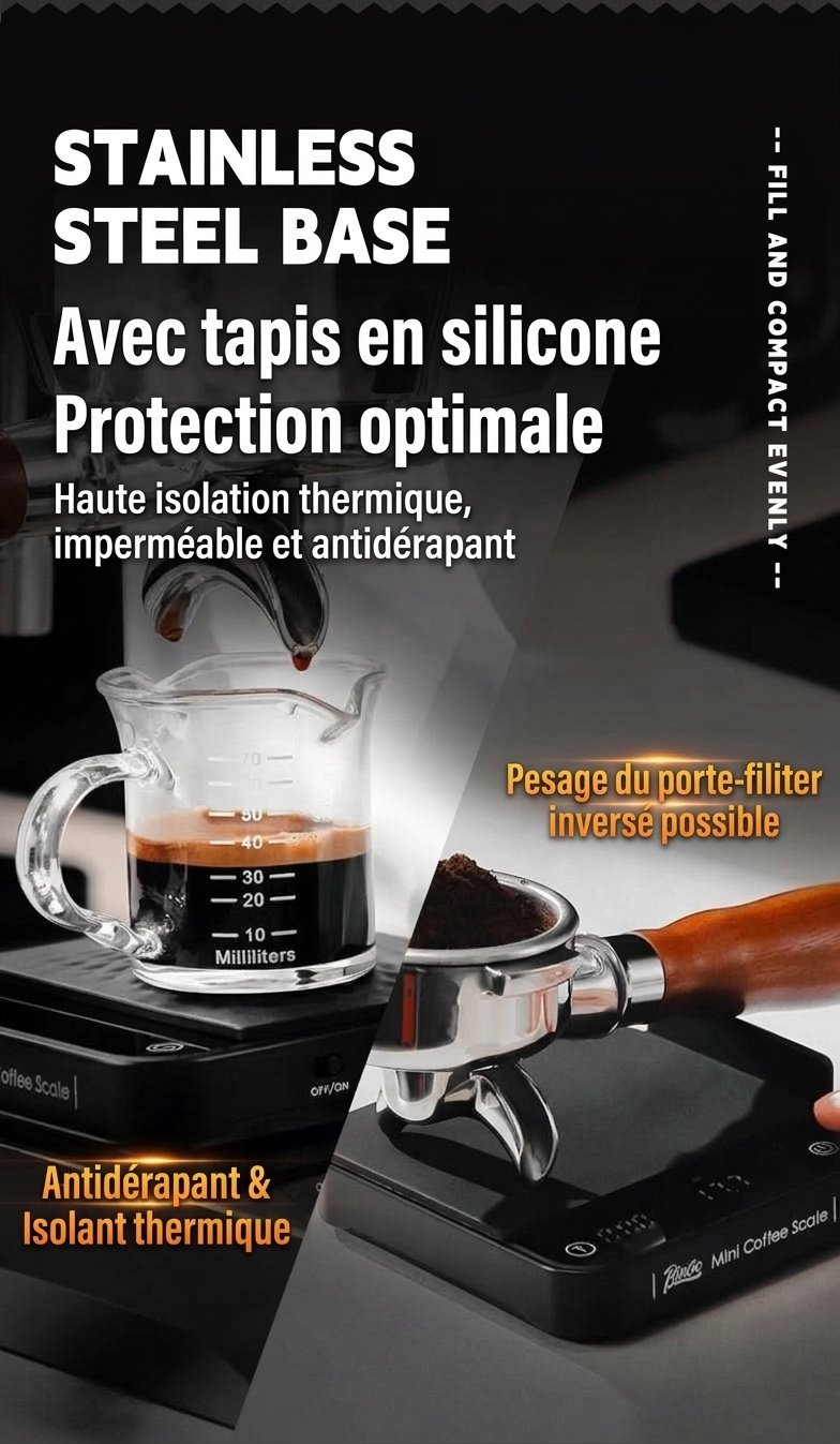 Balance à café de précision Bincoo Mini avec minuteur et débitmètre