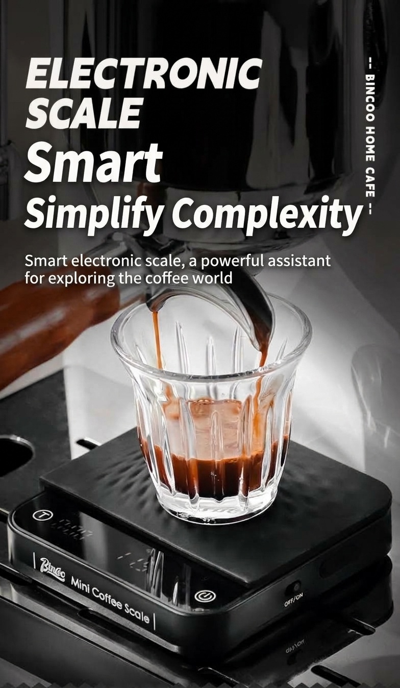 Bincoo Precision Mini Coffee Scale with Timer & Flow Rate