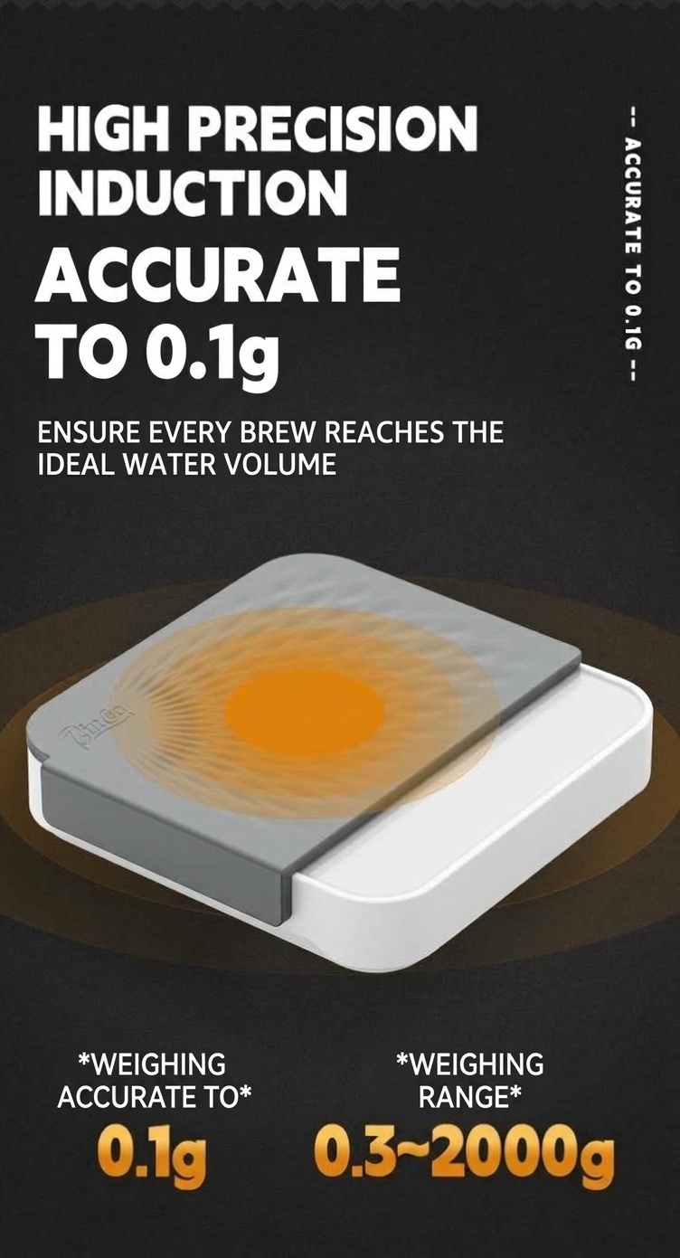 Bincoo Precision Mini Coffee Scale with Timer & Flow Rate