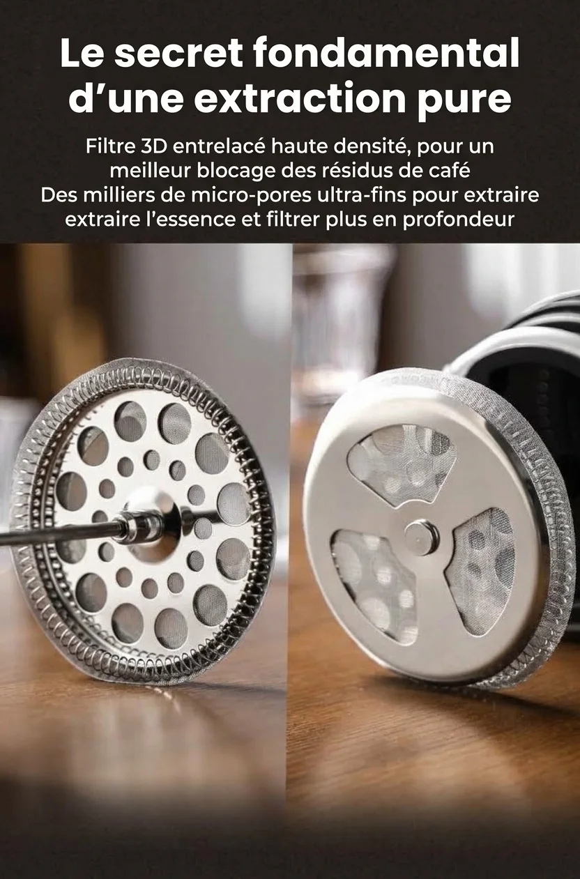 Cafetière à piston Bincoo 1000 ml | Verre et acier