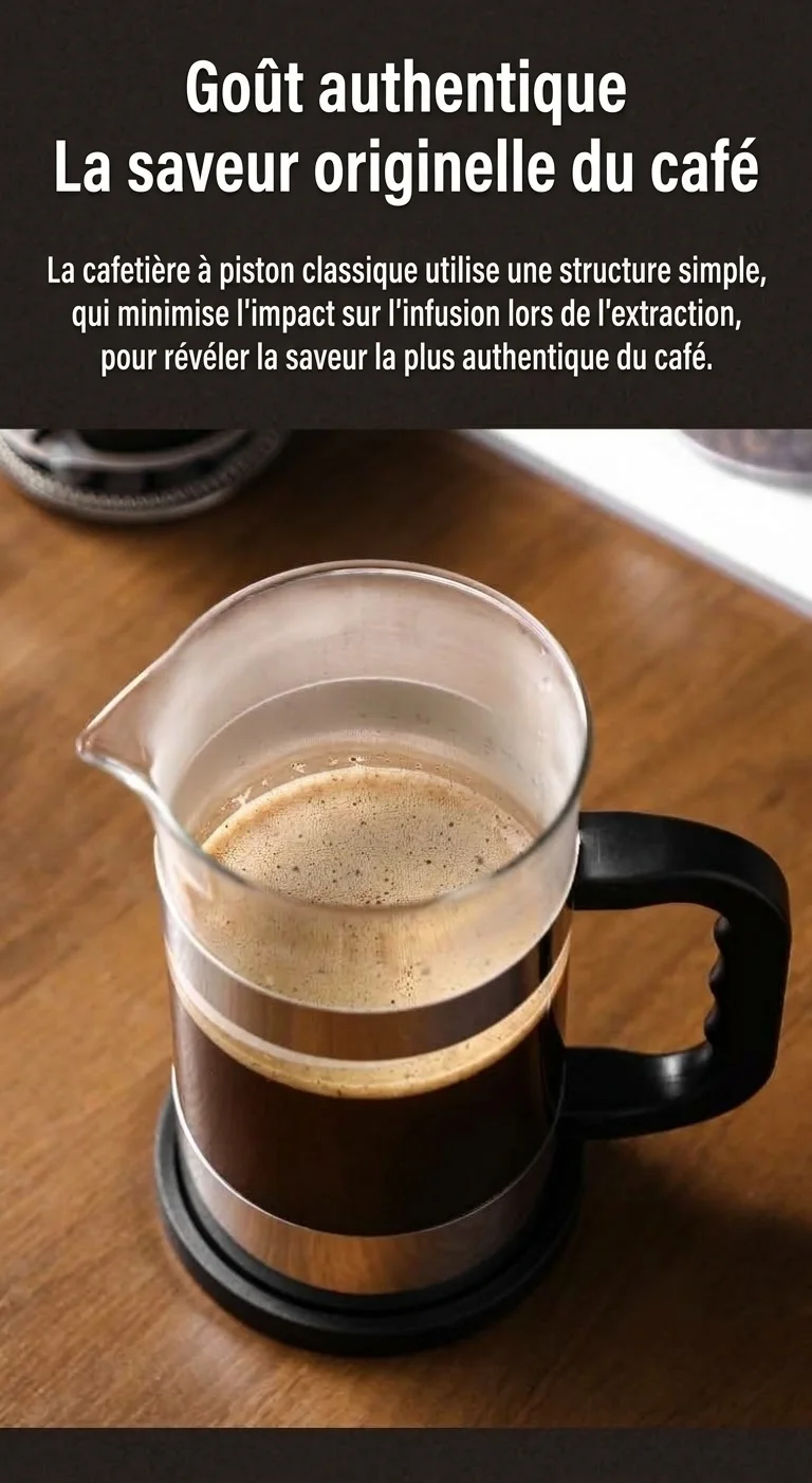 Cafetière à piston Bincoo 1000 ml | Verre et acier