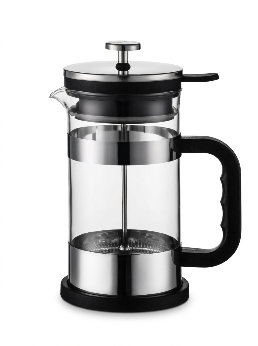 Bincoo 1000ml French Press Coffee Maker | Glass & Steel
