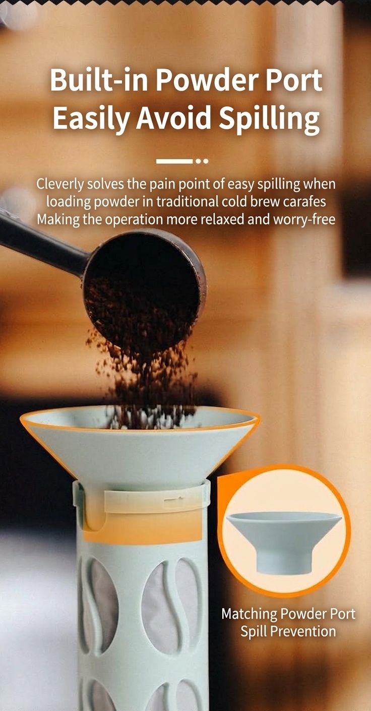 BinCoo 600ml Portable Cold Brew Coffee Maker & Tea Infuser