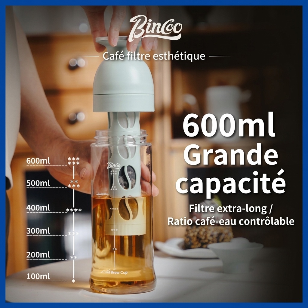 Machine à café et infuseur à thé portable BinCoo 600 ml