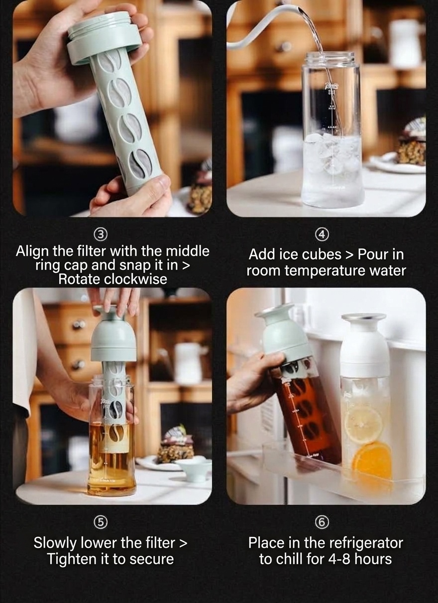 BinCoo 600ml Portable Cold Brew Coffee Maker & Tea Infuser