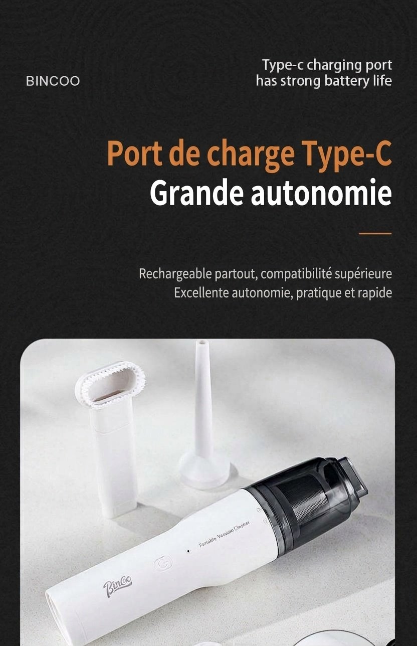 Aspirateur et souffleur portable pour café moulu Bincoo
