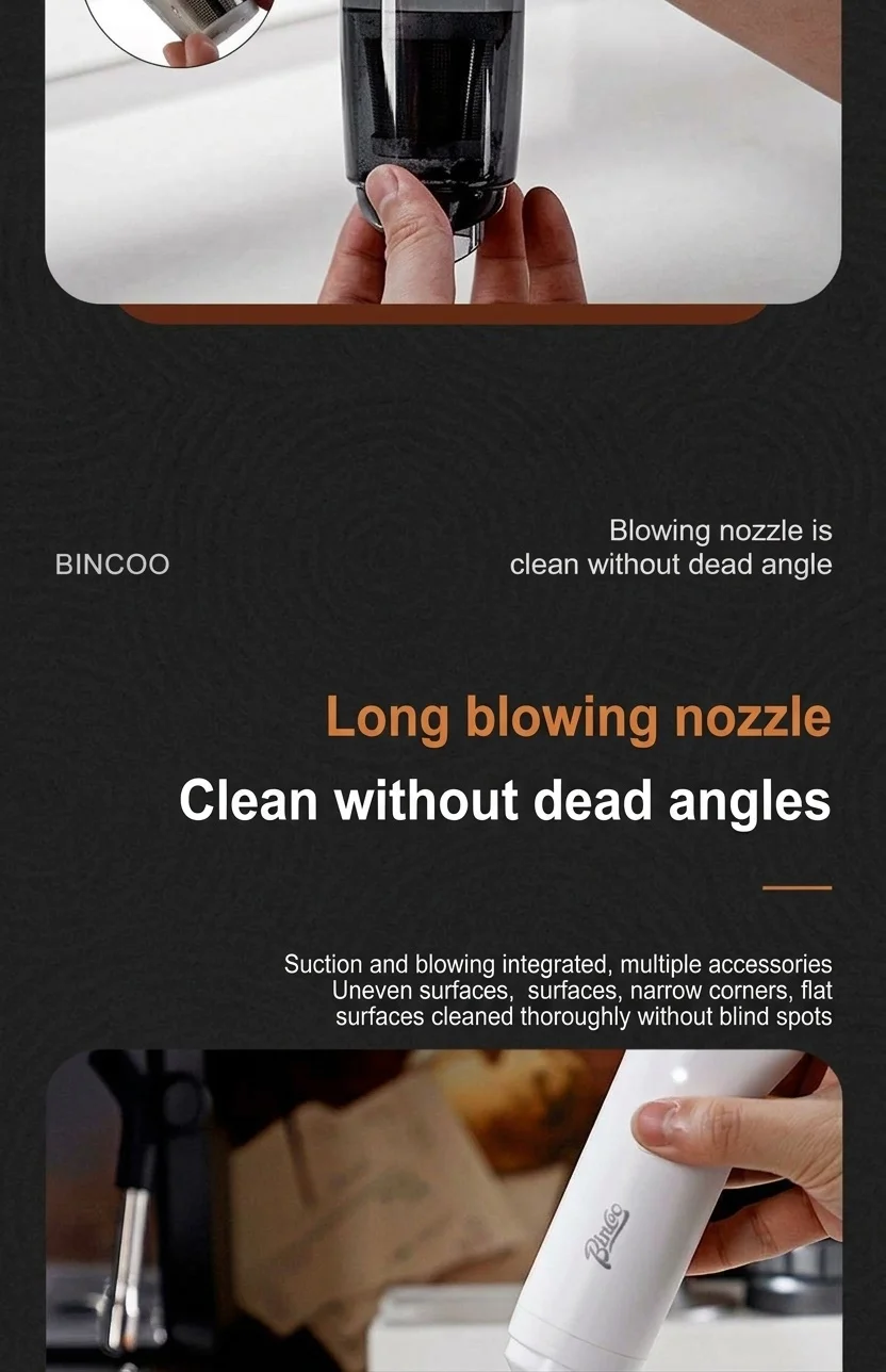 Bincoo Portable Coffee Powder Vacuum Cleaner & Blower