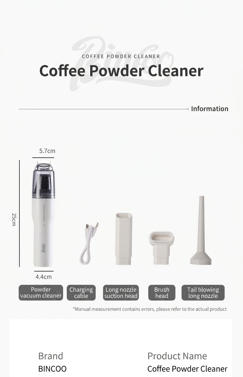 Bincoo Portable Coffee Powder Vacuum Cleaner & Blower