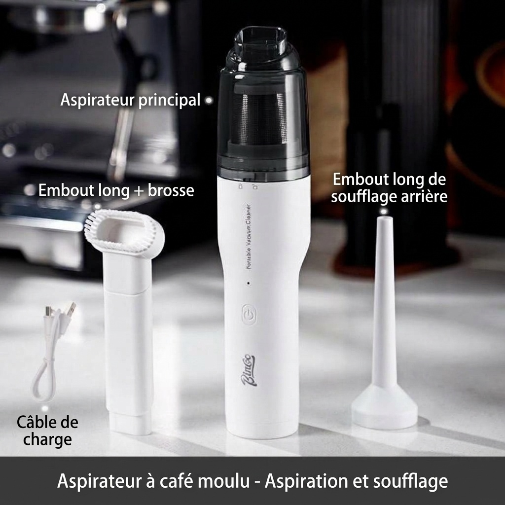 Aspirateur et souffleur portable pour café moulu Bincoo