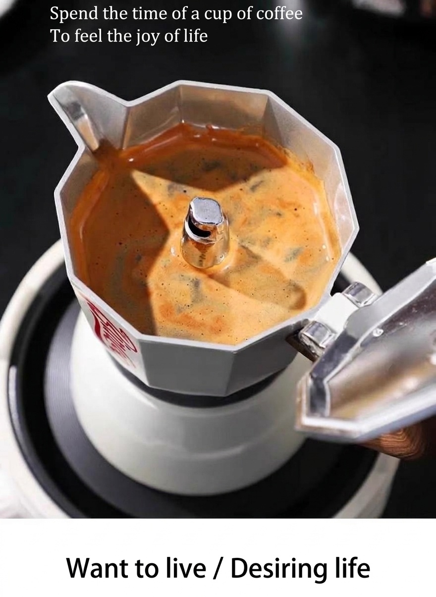 Binco Premium Moka Pot Coffee Maker Set with Electric Warmer
