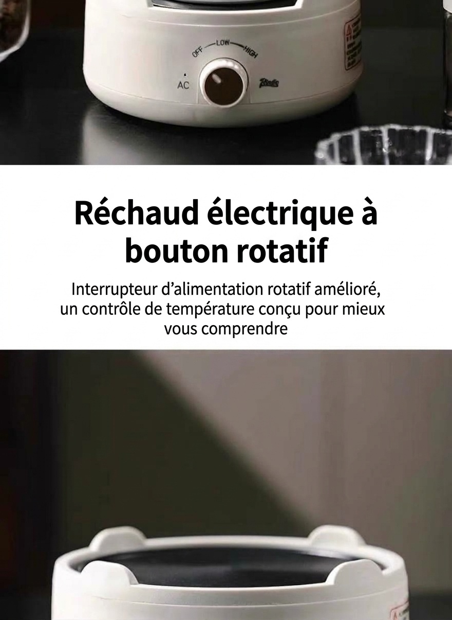 Ensemble cafetière italienne Binco Premium avec chauffe-café électrique