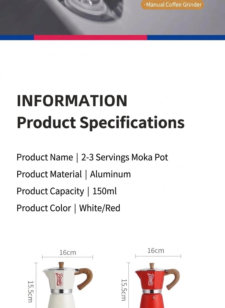 Binco Premium Moka Pot Coffee Maker Set with Electric Warmer