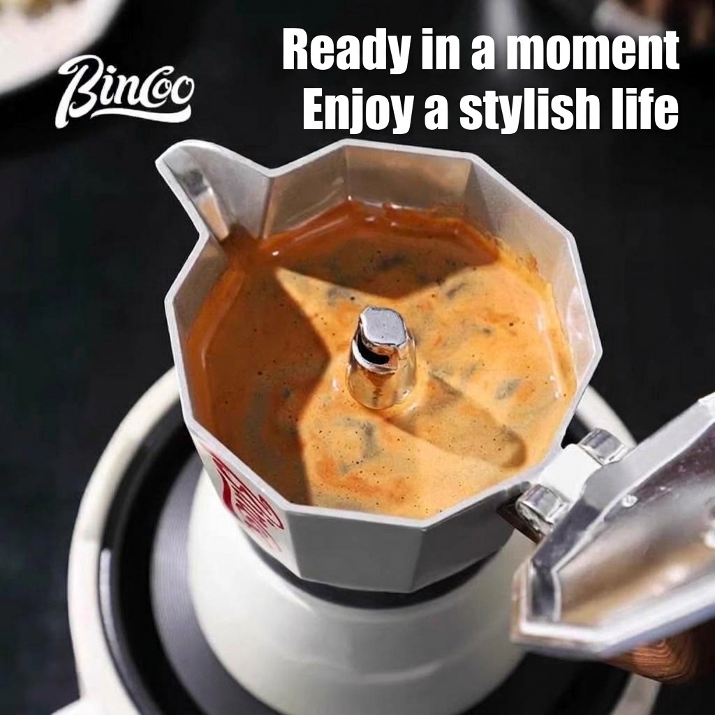 Binco Premium Moka Pot Coffee Maker Set with Electric Warmer